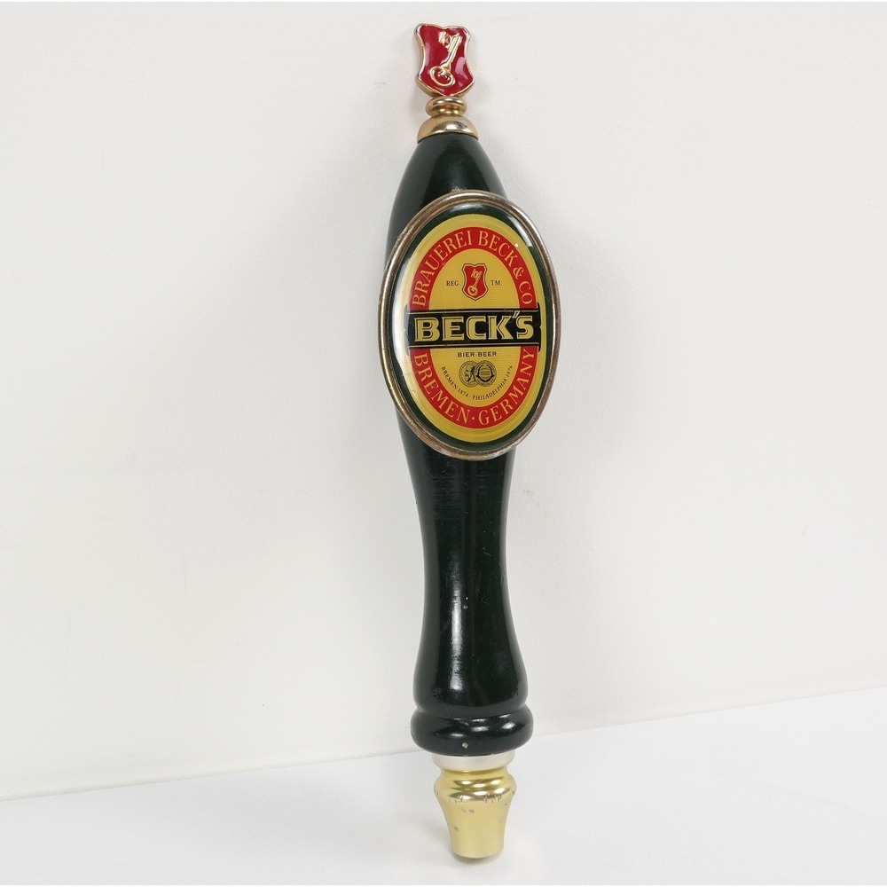 Becks Beer Tap Handle Vintage Brauerei Beck & Co Bremen Germany Green 12"